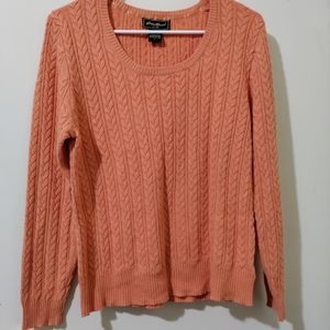 Orange crew neck sweater